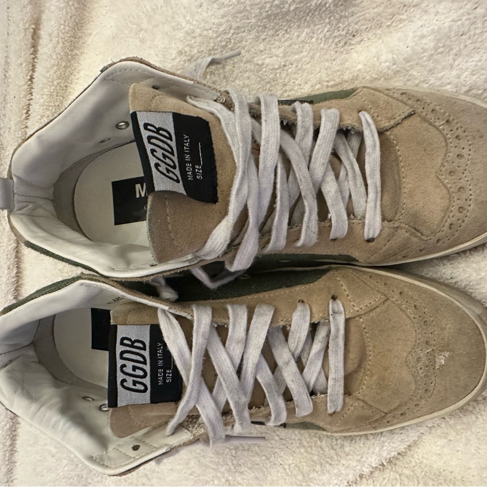 Golden Goose Green and Tan Midstar Shoes - Picture 3 of 11